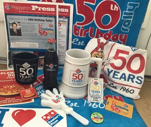 Domino pizza 50th year pins - 50th,