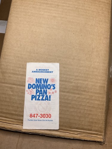 1989 domino pizza pan - pizza,